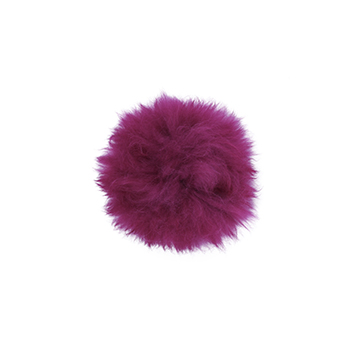 Toft alpaca fur coloured pom pom magenta